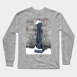 The old hand pump at Blackness Long Sleeve T-Shirt